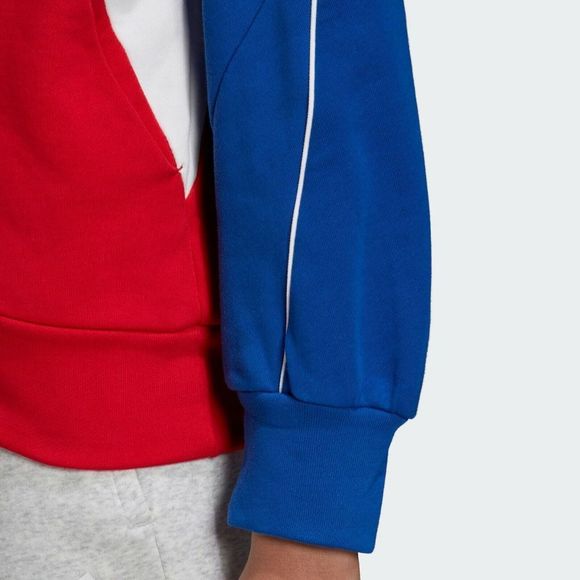 Adidas FS2455 Womens SZ XS Originals Red Blue COLORBLOCK FULL-ZIP HOODIE - Picture 6 of 6